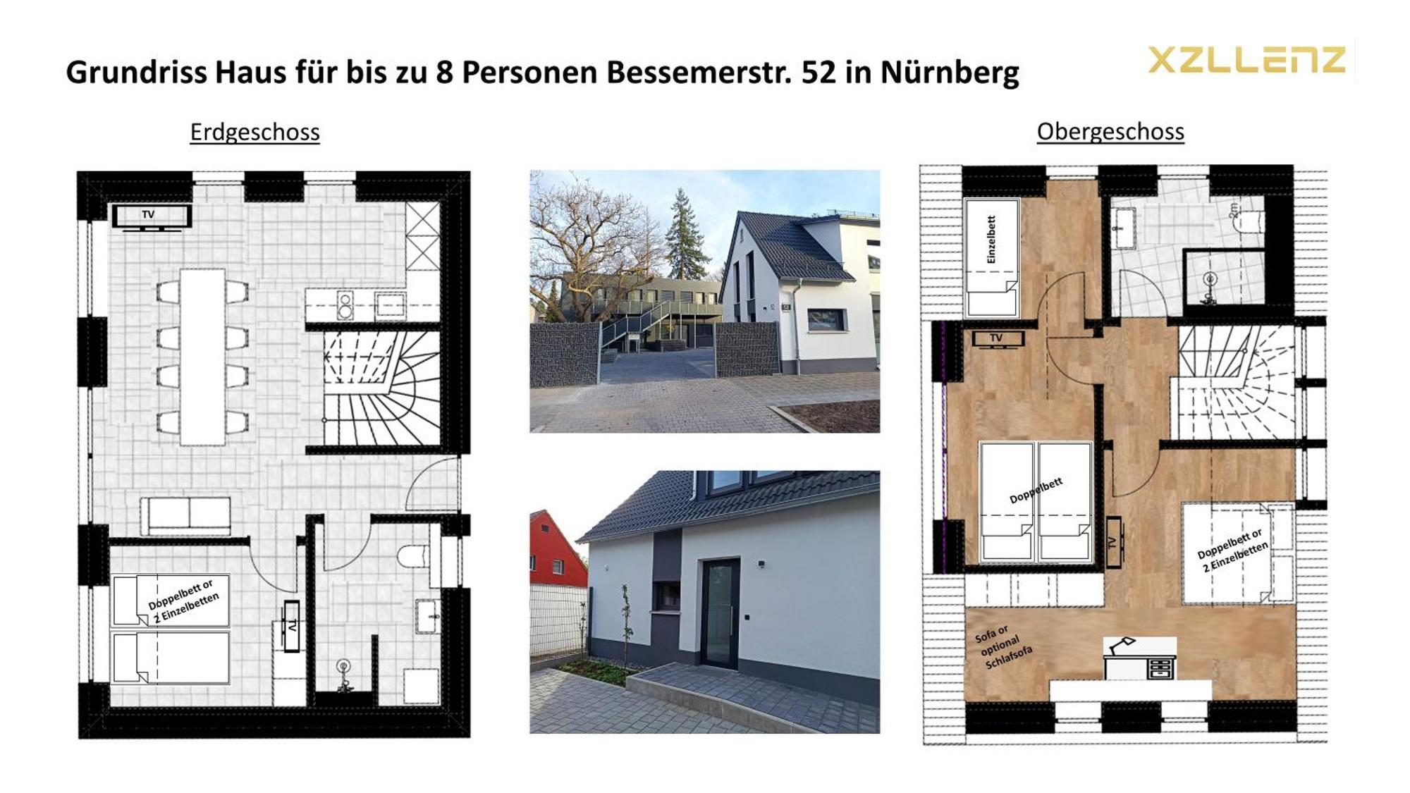 Xzllenz - 4 Schlafzimmer, Zentral, Parken, U-Bahn, 2 Baeder, 4 Smart-Tv, Optional Einzelbett 纽伦堡 外观 照片